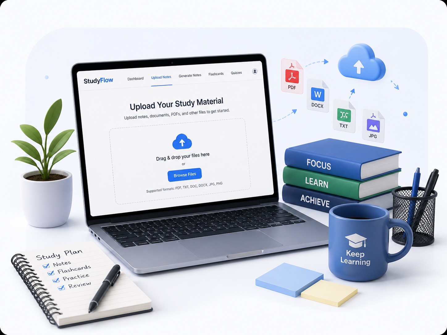 StudyFlow upload preview